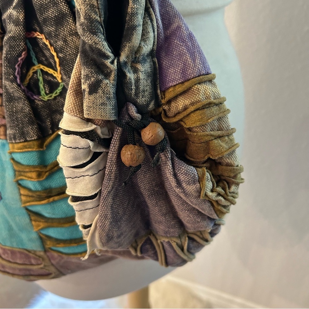 Multicolor Patchwork multimedia embroidered unbra… - image 4